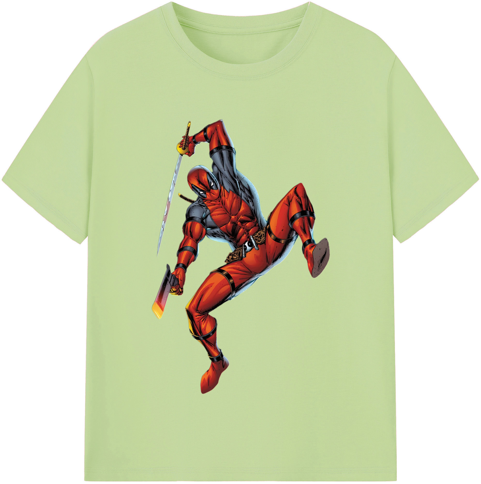 （画像用） Deadpool デッドプール 綿100％半袖Tシャツ（フロントプリント）